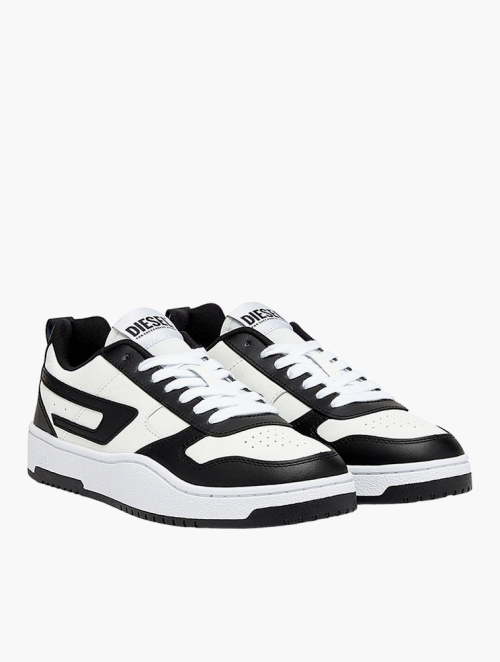 MyRunway | Shop Diesel Black & White S- Ukiyo V2 Low-Top Sneakers